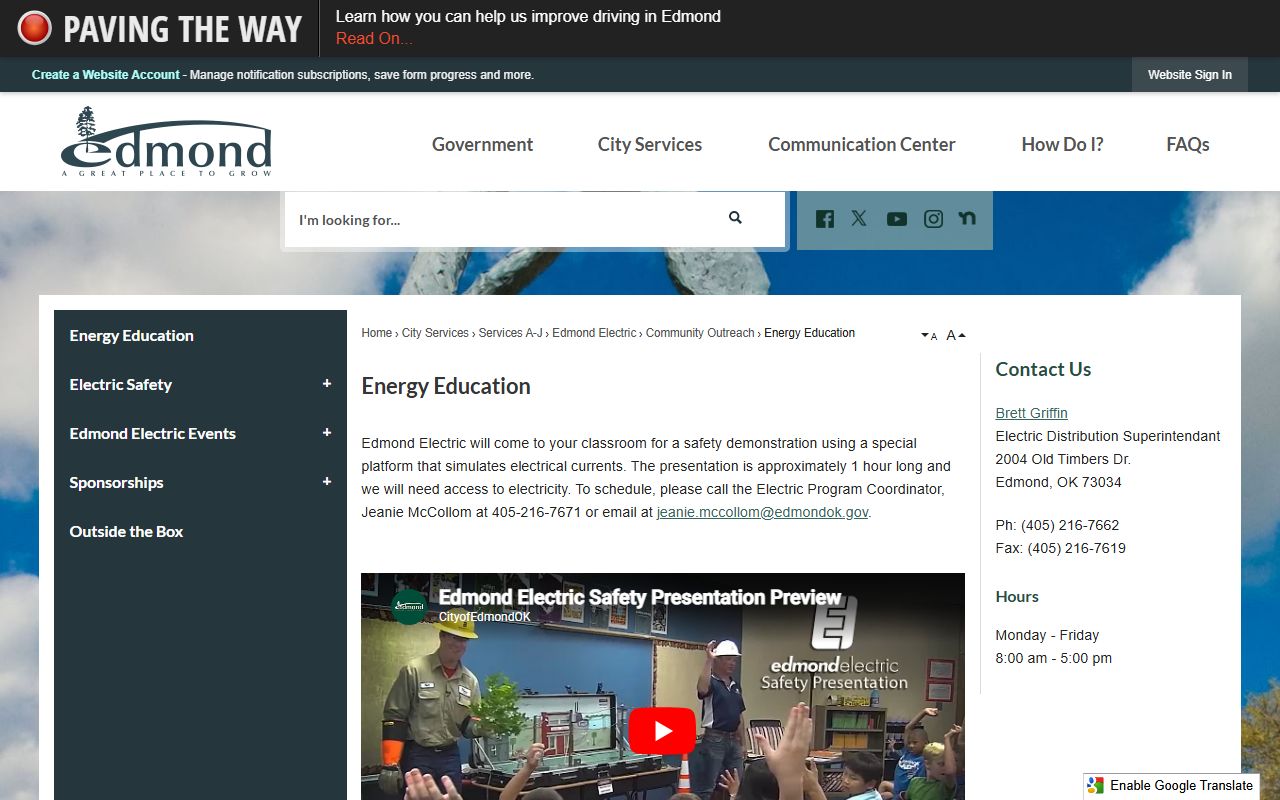 Edmond City Clerk office page