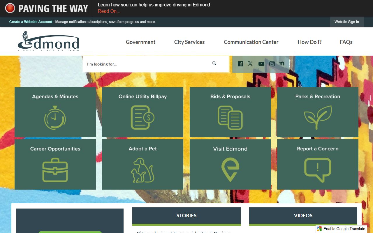 Edmond city government portal marriage records