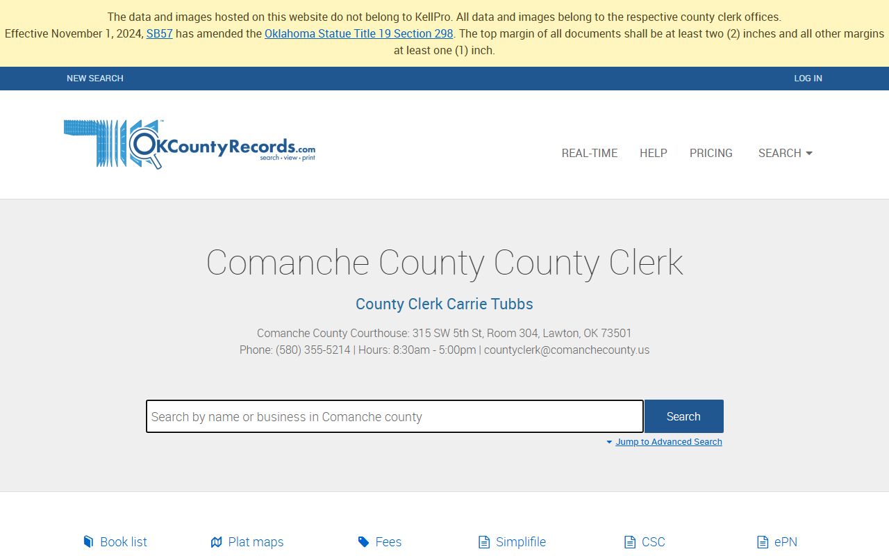 Comanche County marriage records land records search