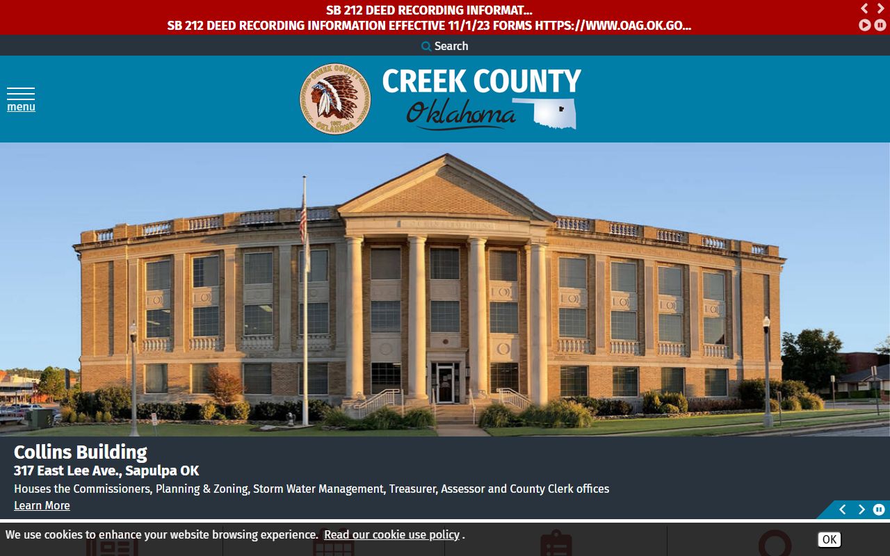 Creek County online portal marriage records