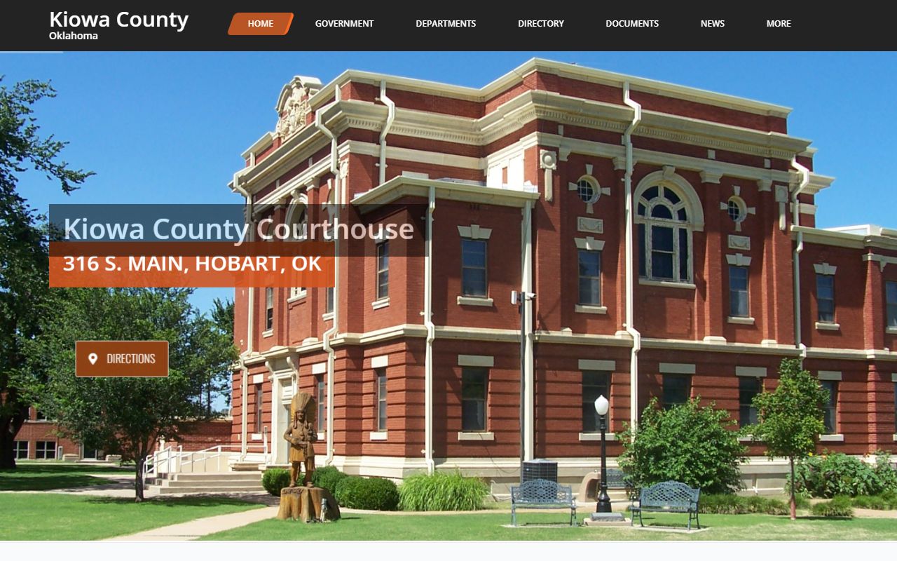 Kiowa County government portal for marriage records