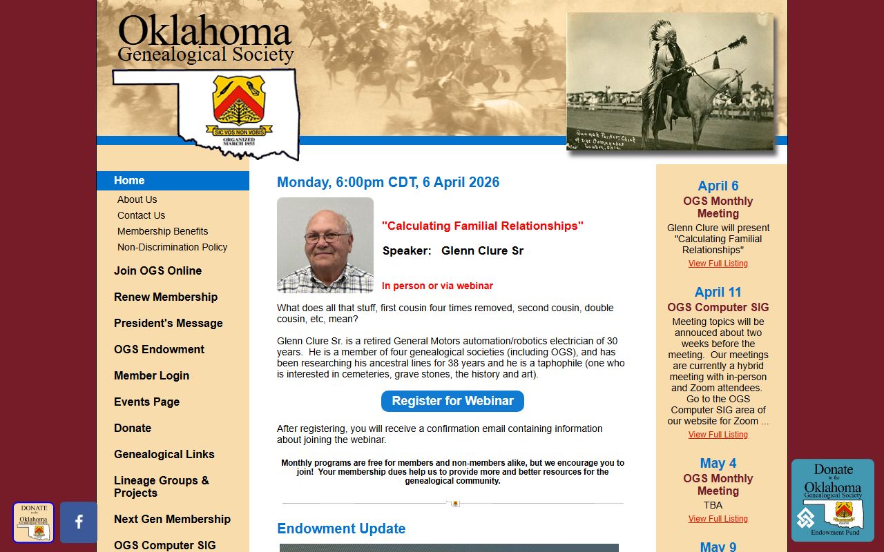 Oklahoma Genealogical Society marriage records resource